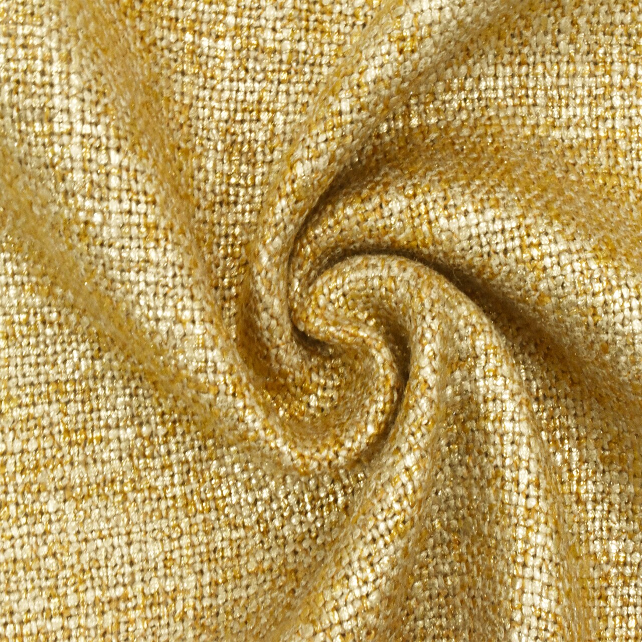 Dijon-Beige-Gold Printed Slub Woven Home Decorating Fabric By the Yard